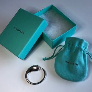 TIFFANY Elsa Peretti Solid AG 925 Sterling Silver Eternal Circle Key Ring. Spain